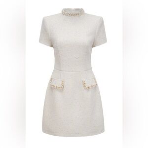 Bridal Short Sleeve Mini Dress